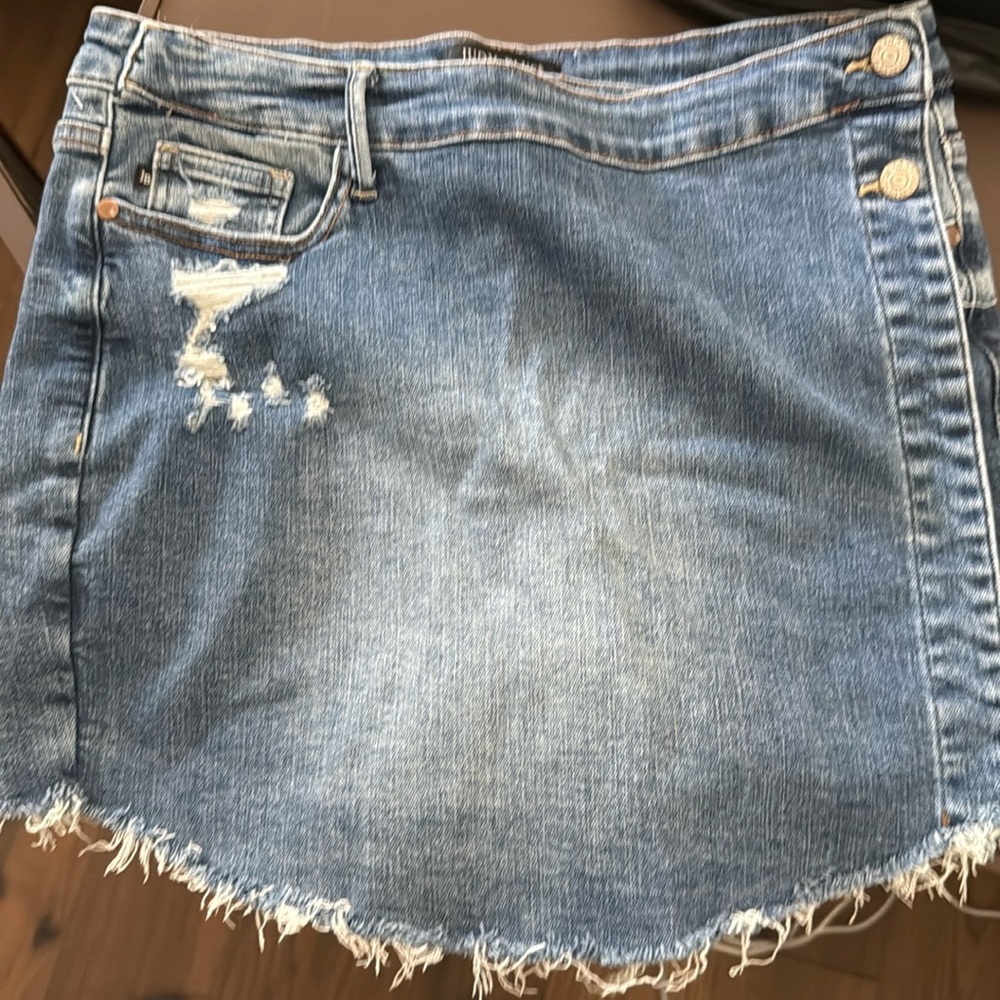 Judy Blue Denim Skort Womens Size Large Jean Skirt Shorts